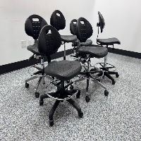 Black Lab Drafting Chairs - Quantity 6 image 0